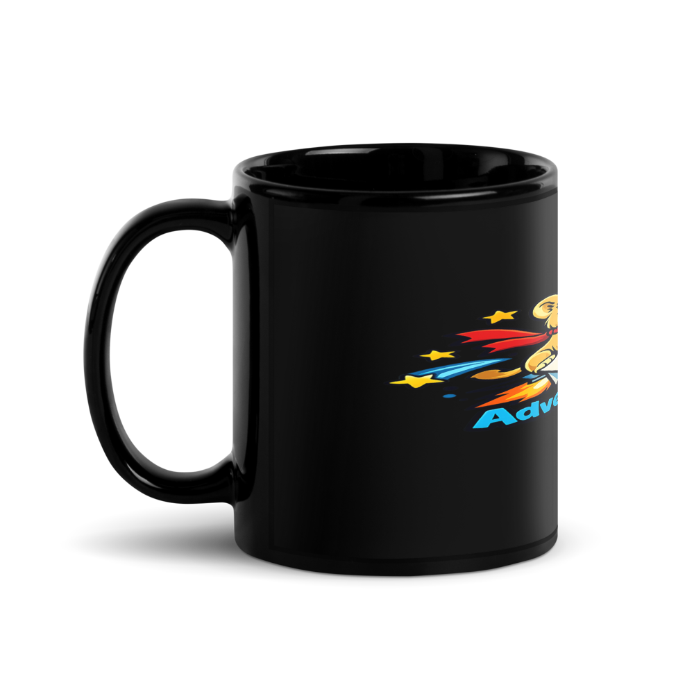 Black glossy mug