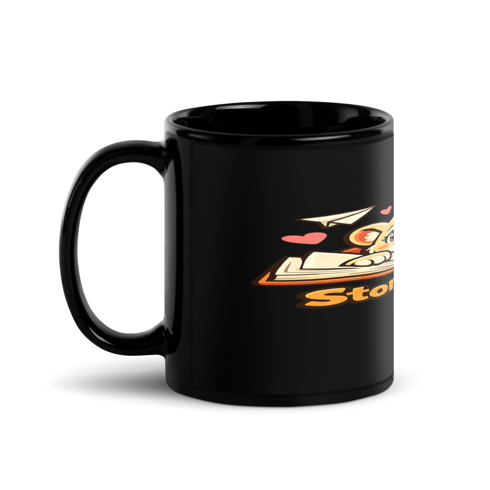 Black glossy mug