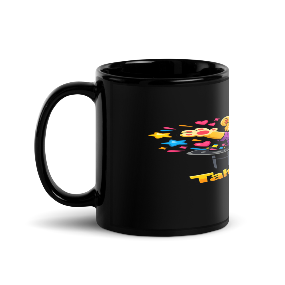 Black glossy mug