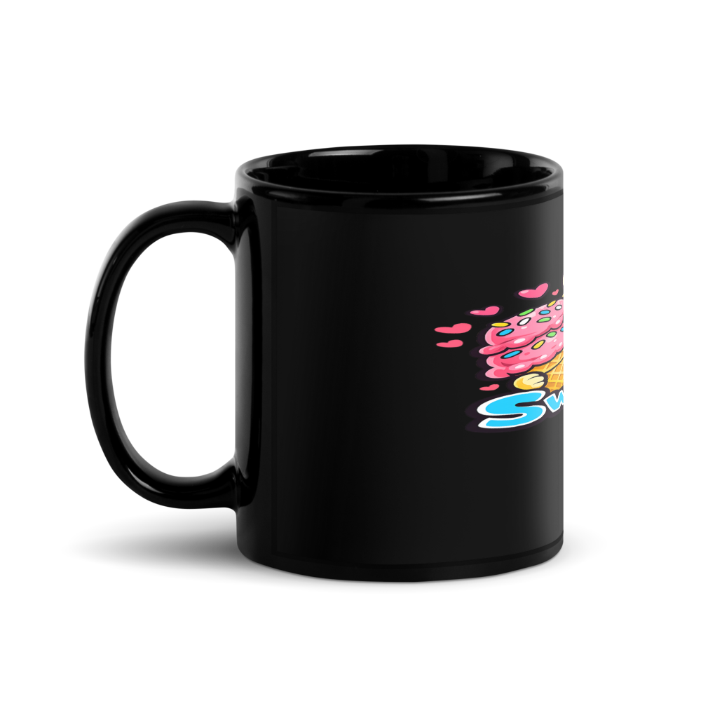 Black glossy mug